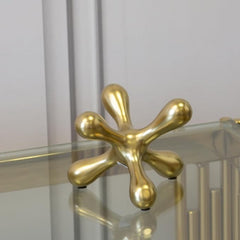 Gold Stainless Steel Table Decoration Ornament (2 Pcs Set)