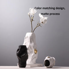 Ceramic Modern Fashion Irregular Concave And Convex Ornaments