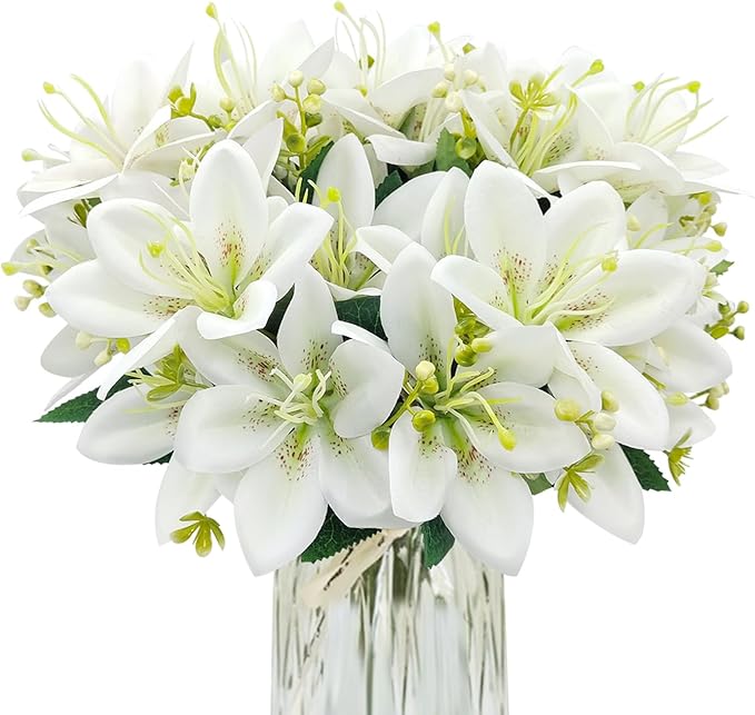 Artificial Tiger Lily Silk Flowers Faux