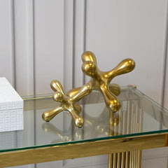 Gold Stainless Steel Table Decoration Ornament (2 Pcs Set)