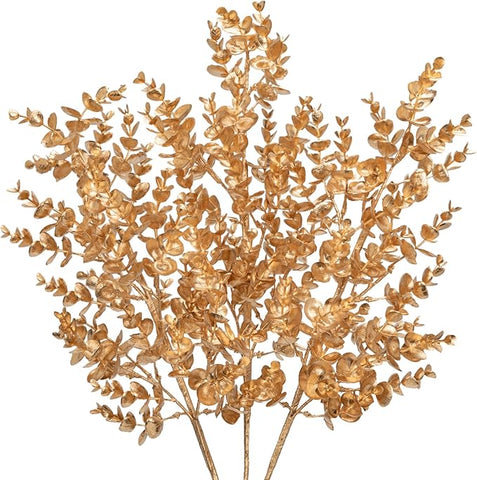 Golden Artificial Eucalyptus Stems Eucalyptus