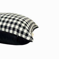 Checkered Panel Leather Lumbar