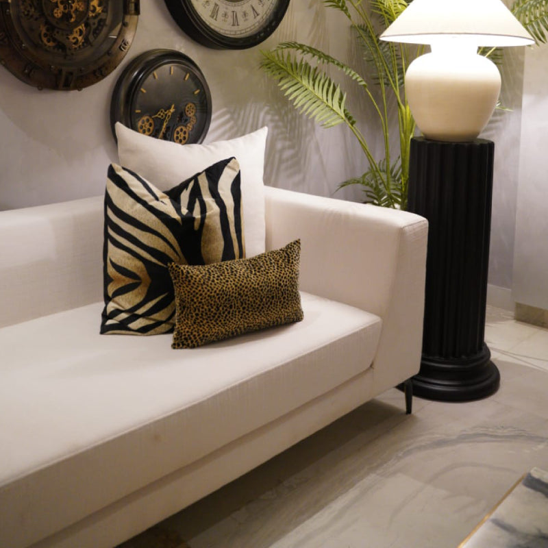 Monochrome Zebra Pattern Cushion