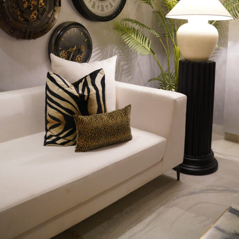 Monochrome Zebra Pattern Cushion