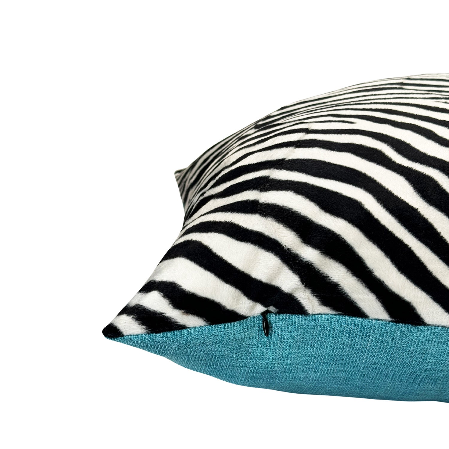 Zebra Pop Aqua Throw Pillow
