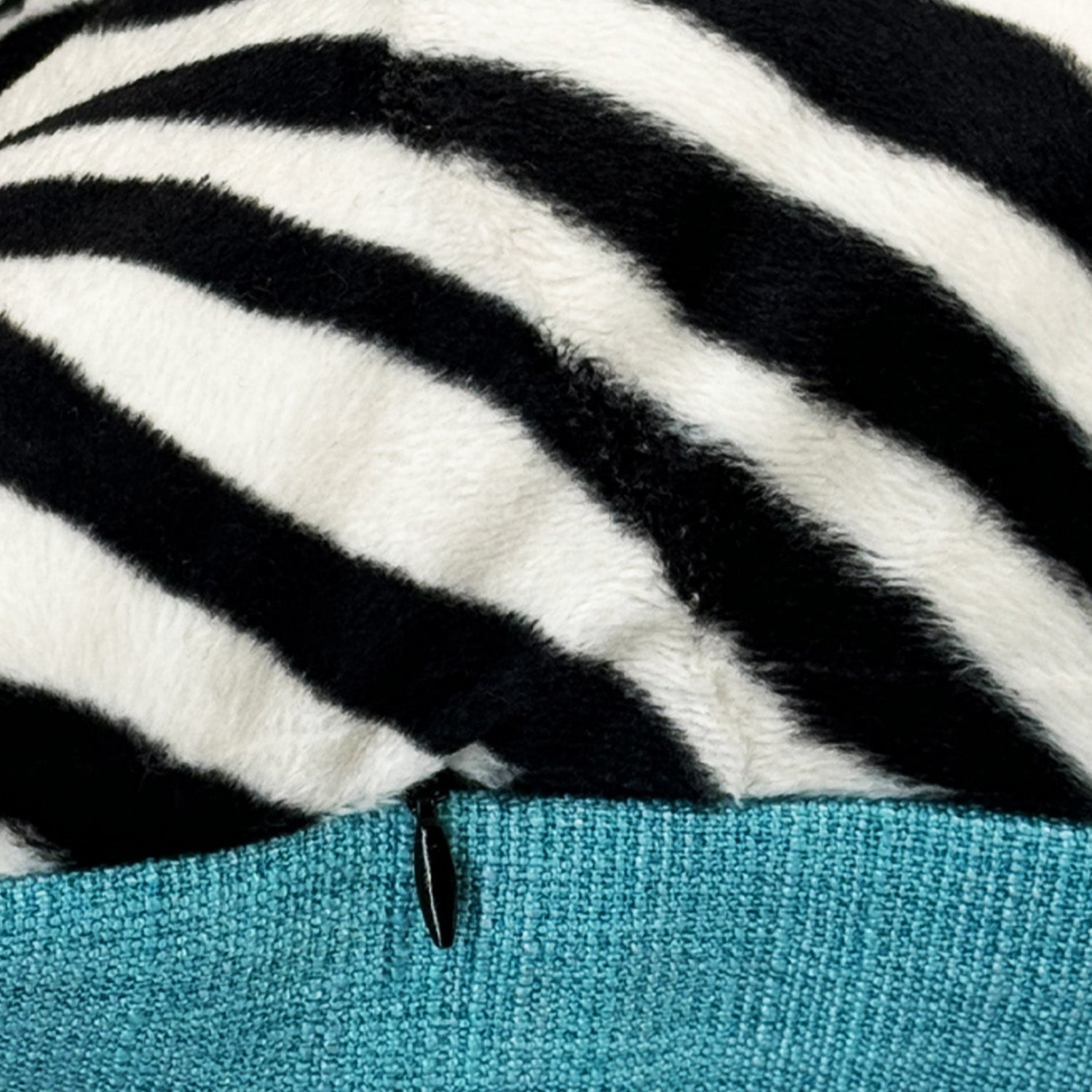 Zebra Pop Aqua Throw Pillow
