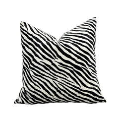 Zebra Pop Aqua Throw Pillow