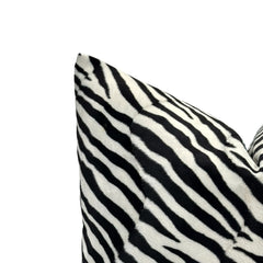 Zebra Pop Aqua Throw Pillow