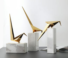 Luxury Gold Aluminium Leaf Shape Showpieces Home Decoration Items for Home Decoration