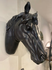 Black Horse Head Wall Sculpture