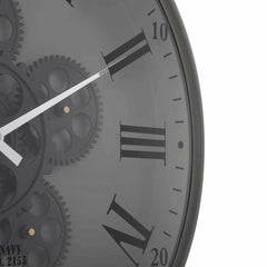 NEW Baron US Navy Grey Metal Moving Gears Wall Clock,