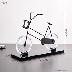 Modern Crystal Bicycle Table Decor
