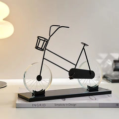 Modern Crystal Bicycle Table Decor
