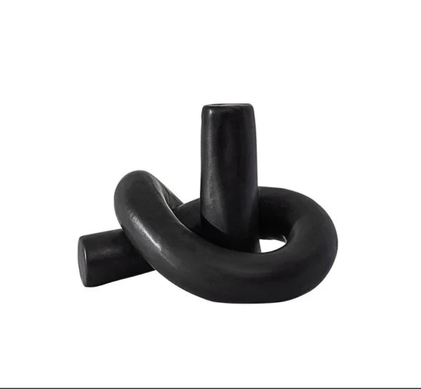 Black Irregular Ceramic Knot