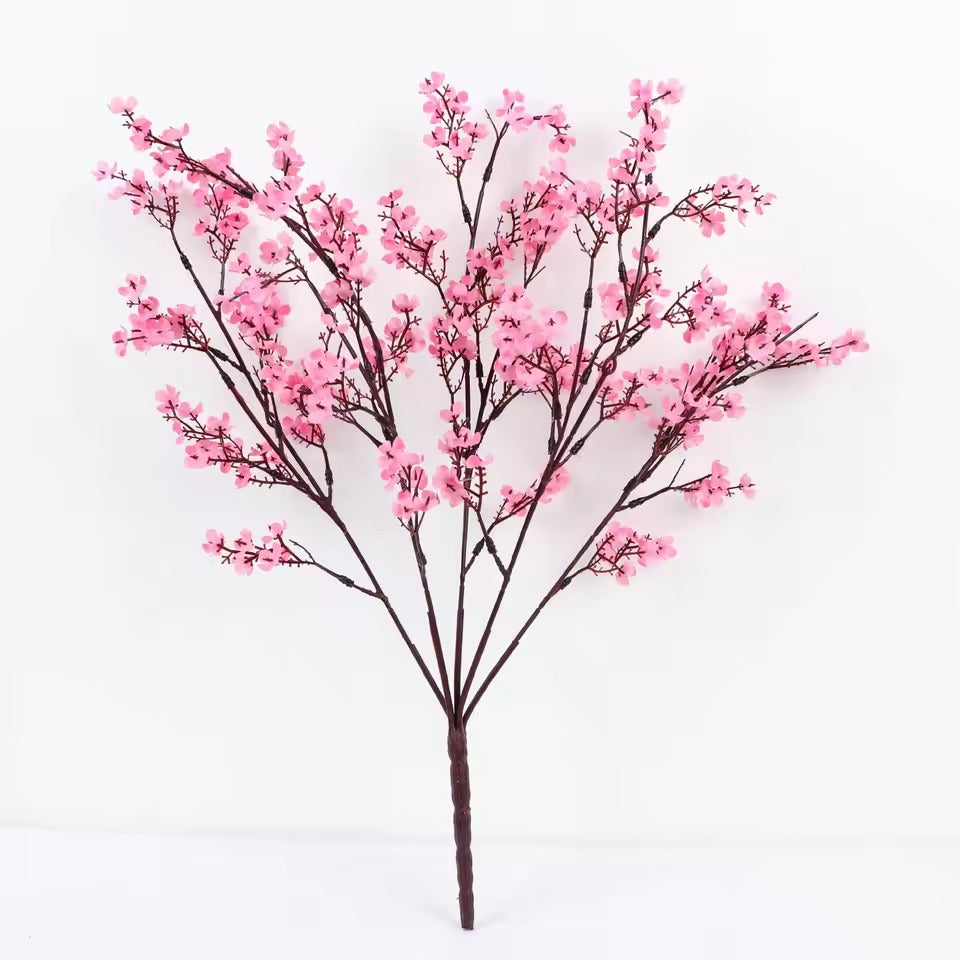 Artificial Gypsophila Flowers White Baby’s Breath Long Bouquet for Home & Wedding Decor
