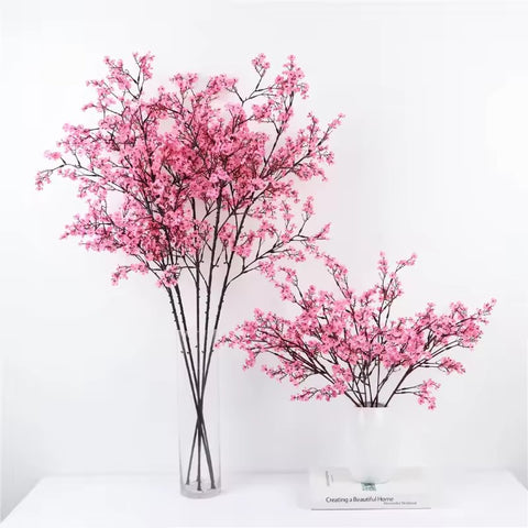Artificial Gypsophila Flowers White Baby’s Breath Long Bouquet for Home & Wedding Decor