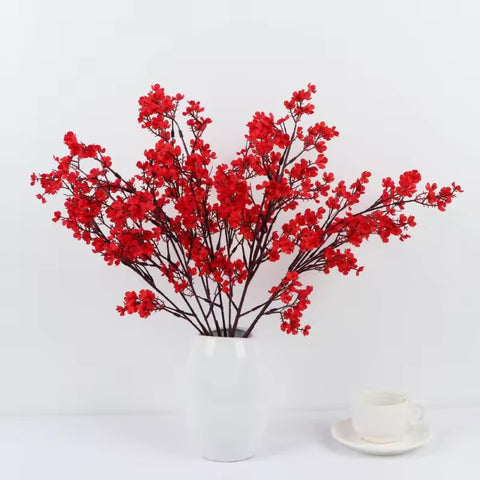 Artificial Gypsophila Flowers White Baby’s Breath Long Bouquet for Home & Wedding Decor